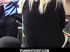 A mature blonde milf and her granddaughter get caught shoplifting and have sex