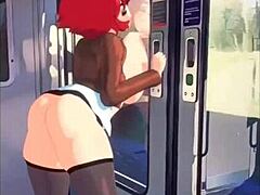 一个成熟的红发女郎在火车上口交,并在这个自制视频中接受面部射精。